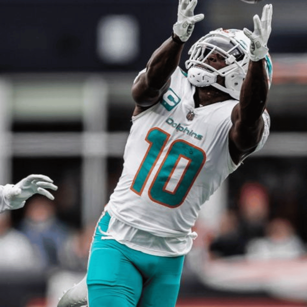 wide receiver catching football